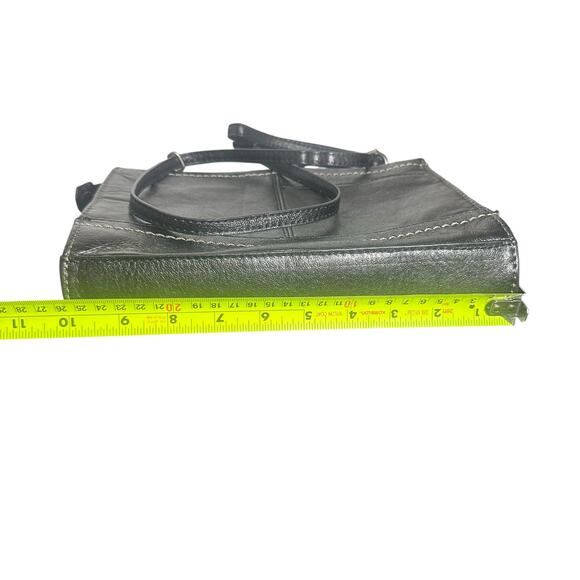 The Sak Black Leather Crossbody Bag Adjustable Strap Minimalist - Picture 5 of 8